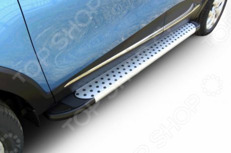 Комплект защиты штатных порогов Arbori Standart Silver 1700 для Renault Kaptur, 2016