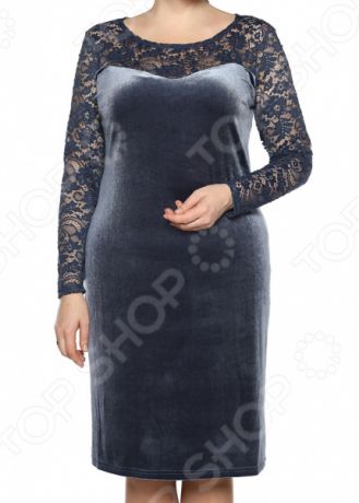 Платье Лауме-Лайн «Бархатный блюз». Цвет: серый