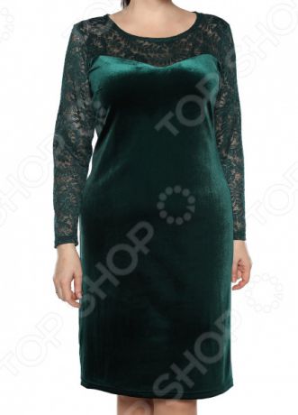 Платье Лауме-Лайн «Бархатный блюз». Цвет: изумрудный