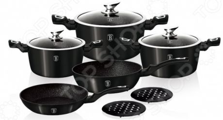 Набор посуды для готовки Berlinger Haus Royal Black Edition. Количество предметов: 10