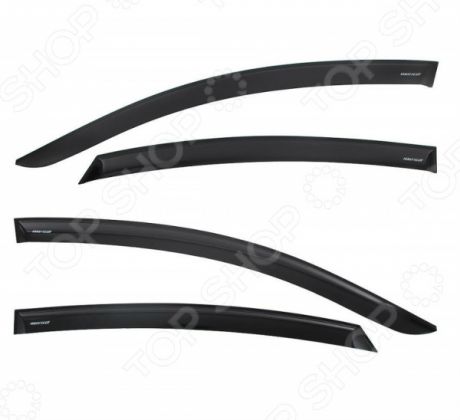 Дефлекторы окон неломающиеся накладные Azard Voron Glass Samurai Hyundai Solaris 2011 седан