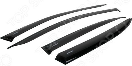 Дефлекторы окон неломающиеся накладные Azard Voron Glass Samurai Nissan Almera 2012 седан