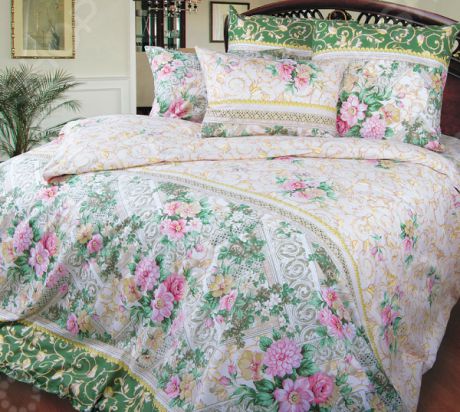 Комплект постельного белья Королевское Искушение «Римский дворик». Тип ткани: сатин