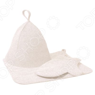 Набор для бани: шапка, коврик и рукавица Hot Pot 41218