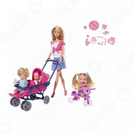 Кукла штеффи с детьми и аксессуарами Simba 5736350. В ассортименте