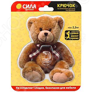 Крючок на силиконовом креплении Сила SHT12-S1C-12 Teddy