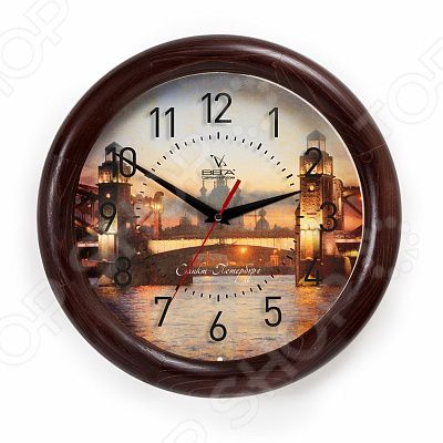 Часы настенные Вега Д 1 МД/7 236 «Мост Санкт Петербург»