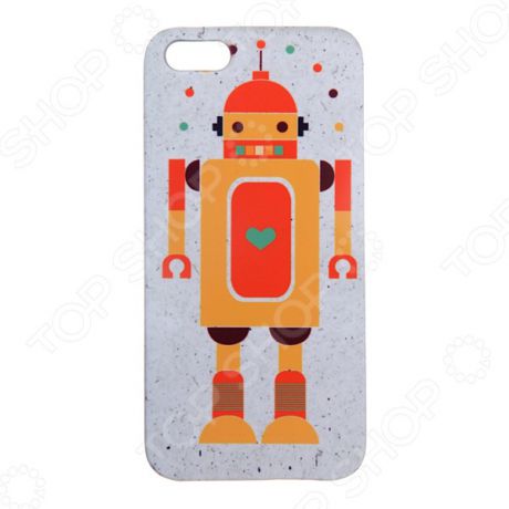 Чехол для iPhone 5 Mitya Veselkov «Влюбленный робот»
