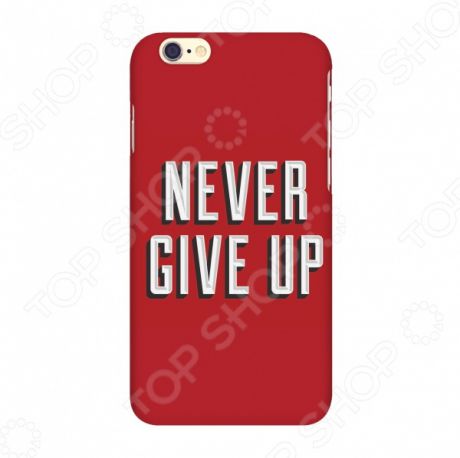 Чехол для IPhone 6 Mitya Veselkov Never give up. Цвет фона: красный
