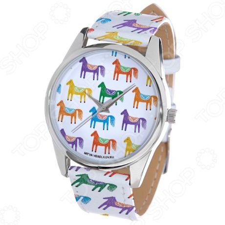 Часы наручные Mitya Veselkov «Цветные лошадки» ART