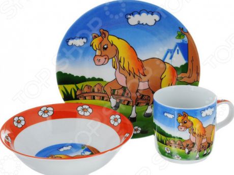 Набор посуды для детей Loraine «Лошадка»