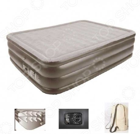 Кровать надувная со встроенным электронасосом Relax Air bed with memory foam