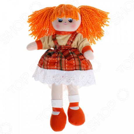 Мягкая кукла Gulliver Апельсинка в клетчатом платье