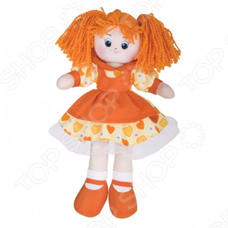 Мягкая кукла Gulliver Апельсина в платье с сердечками