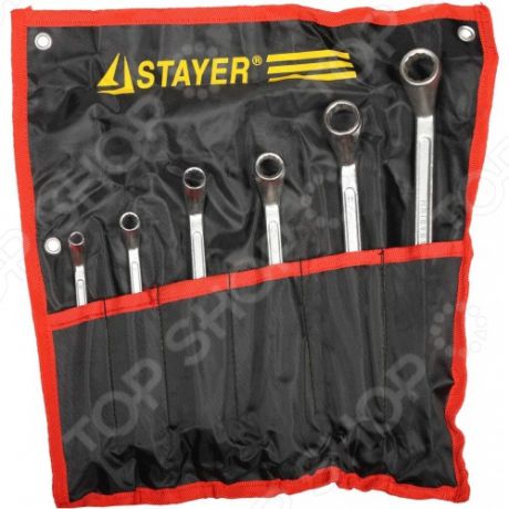 Набор ключей накидных изогнутых Stayer «Мастер» 27151-H6