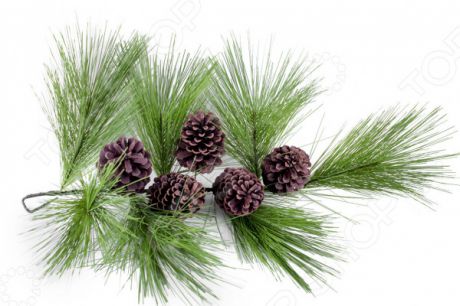 Новогоднее украшение Crystal Trees «Ветвь Кедра итальянского с шишками»