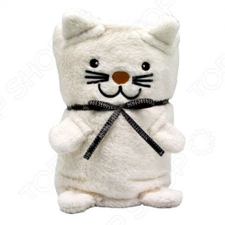 Плед-игрушка Coool Toys «Белый котик»