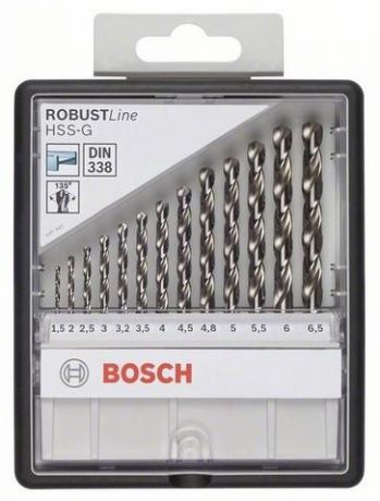 Набор сверл по металлу Bosch Robust Line HSS-G 2607010538