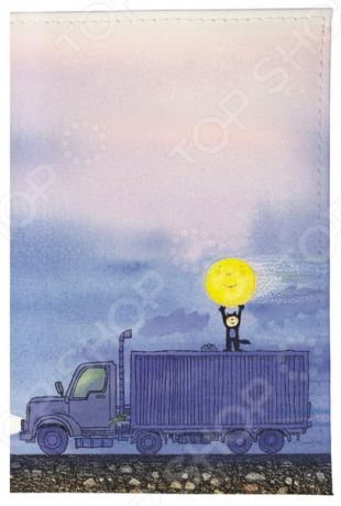 Обложка для автодокументов Mitya Veselkov «Мальчик, Луна и грузовик»