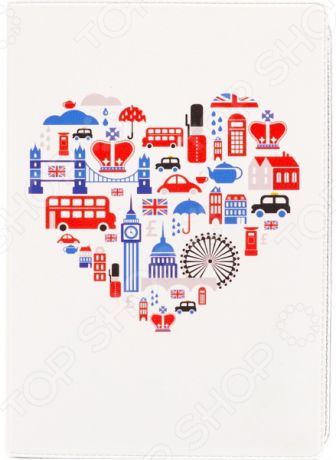 Обложка для автодокументов кожаная Mitya Veselkov «Сердце Лондона»