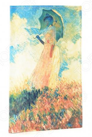 Обложка для автодокументов кожаная Mitya Veselkov «Клод Моне. Дама с зонтиком»