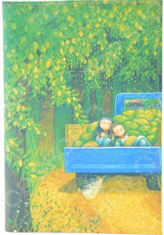 Обложка для автодокументов кожаная Mitya Veselkov «Дети в грузовике с дынями»