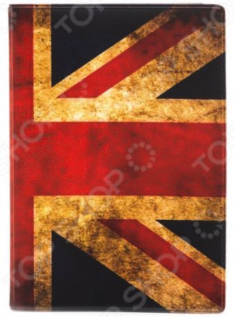 Обложка для паспорта кожаная Mitya Veselkov «Потертый британский флаг»