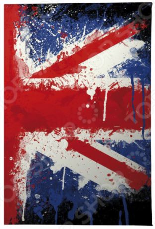 Обложка для паспорта кожаная Mitya Veselkov «Британский флаг в краске»