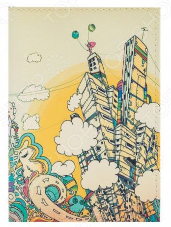 Обложка для паспорта кожаная Mitya Veselkov «Город фантазий»