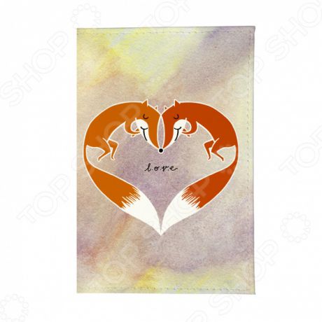 Обложка для паспорта Mitya Veselkov «Влюбленные лисички»