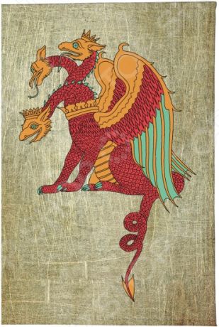 Обложка для паспорта кожаная Mitya Veselkov «Змей Горыныч»