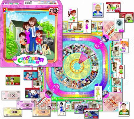 Игра настольная развивающая для детей Радуга «Счастливая семья»