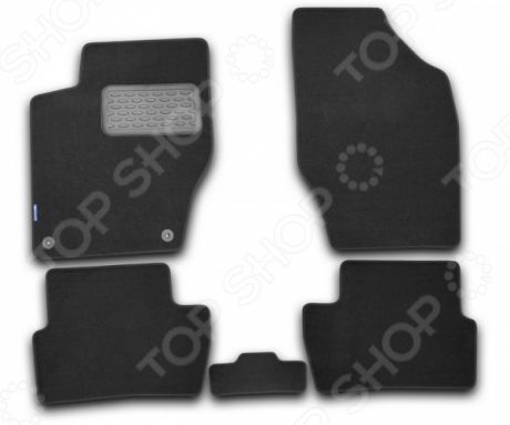 Комплект ковриков в салон автомобиля Novline-Autofamily Ford Edge 2013. Цвет: черный