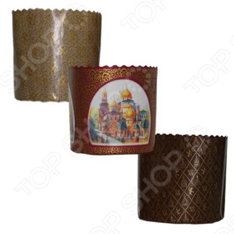 Набор бумажных форм для выпечки куличей «Пасхальный» 11350