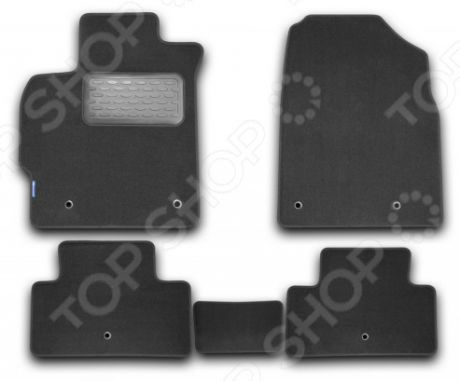 Комплект ковриков в салон автомобиля Novline-Autofamily Mazda CX-7 2010 внедорожник. Цвет: черный