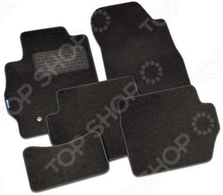 Комплект ковриков в салон автомобиля Novline-Autofamily Lexus LX 570 2012 внедорожник. Цвет: черный