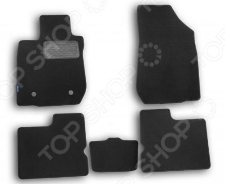 Комплект ковриков в салон автомобиля Novline-Autofamily Renault Logan 2004-2009 / 2010-2014 седан. Цвет: черный