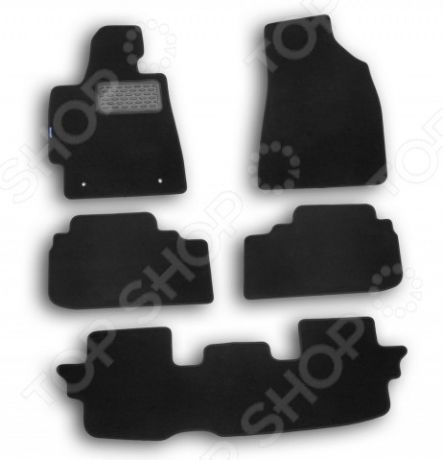 Комплект ковриков в салон автомобиля Novline-Autofamily Toyota Highlander 2010 кроссовер. Цвет: черный