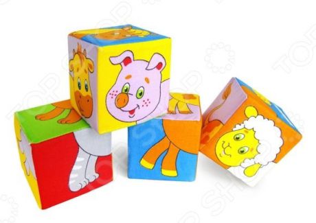Кубики обучающие мягкие Мякиши «Животные 2»