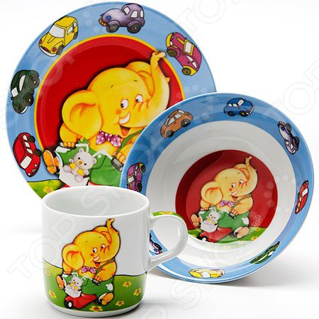 Набор посуды для детей Loraine LR-24021 «Слон»