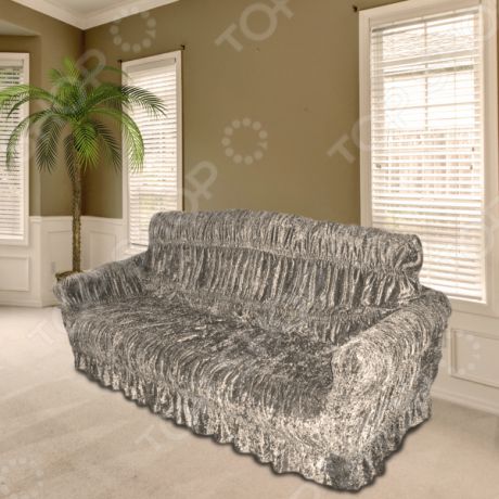 Натяжной чехол для мягкой мебели «Райское ложе» и 2 чехла для кресла