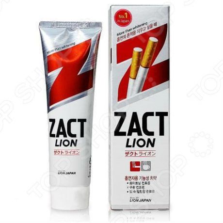 Зубная паста CJ Lion Zact с эффектом отбеливания кофейного и никотинового налета