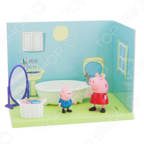 Игровой набор с фигурками Peppa Pig «Ванная комната Пеппы и Джорджа»