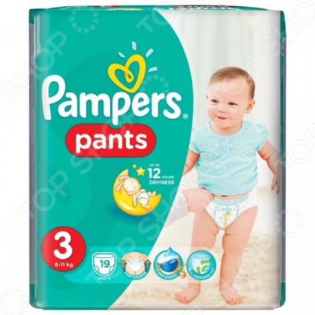 Подгузники-трусики Pampers Pants 6-11 кг, размер 3, 19 шт.