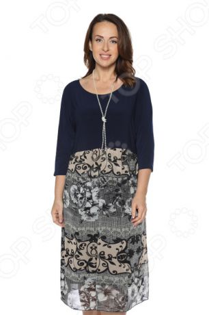 Платье Лауме-Лайн «Восточная сладость». Цвет: темно-синий