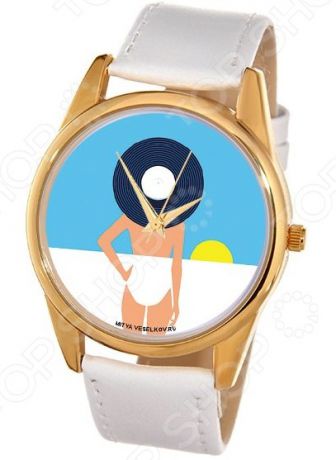 Часы наручные Mitya Veselkov «Пляж». Цвет корпуса: золотистый