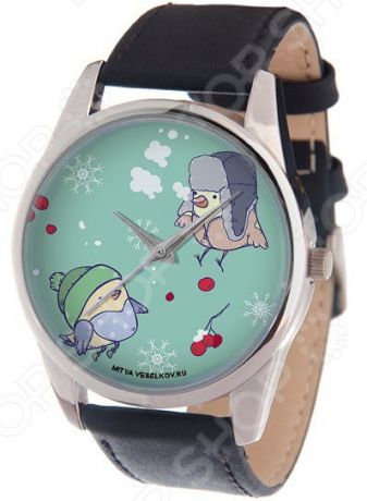 Часы наручные Mitya Veselkov «Снегири в шапках»