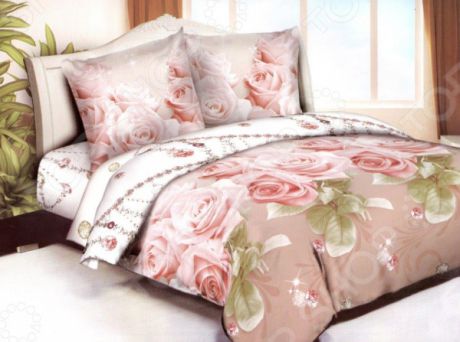 Комплект постельного белья «Бриллиантовые розы». 1,5-спальный