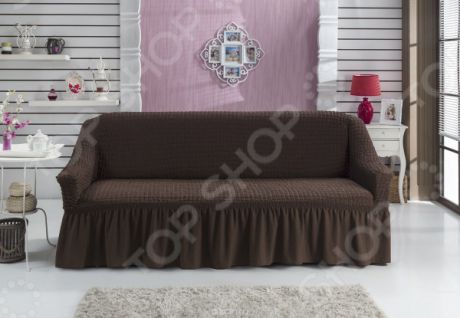 Натяжной чехол на трехместный диван Karbeltex «Изысканный стиль»