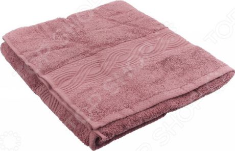 Полотенце махровое Унисон «Анкона». Цвет: темно-розовый